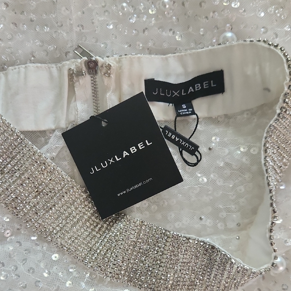 JLUX LABEL Beaded Midi Skirt with Rhinestone Waistband - Picture 8 of 13